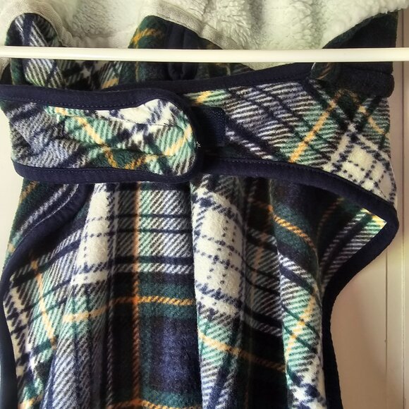 Large Breed Dog Moose Pajamas with Antlers, Green plaid for dogs to wear - Picture 4 of 5